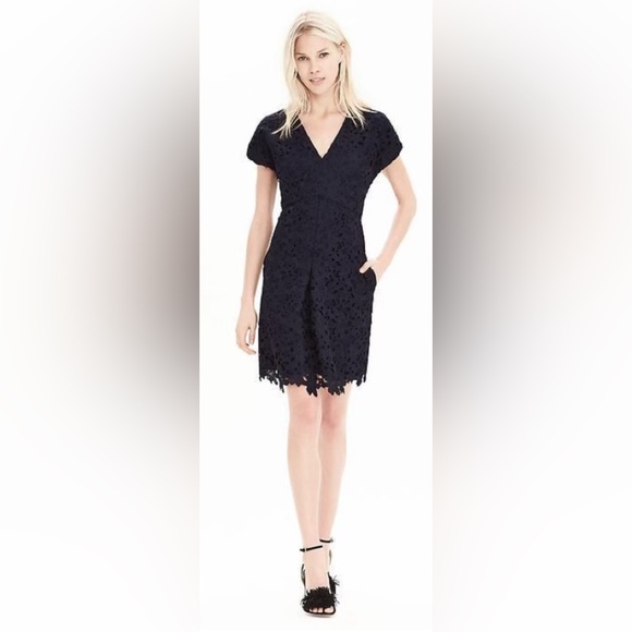 Banana Republic Dresses & Skirts - Banana Republic Navy Lace Dress, size 12